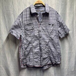 Projek Men's Gray Button-Up Shirt size 2x